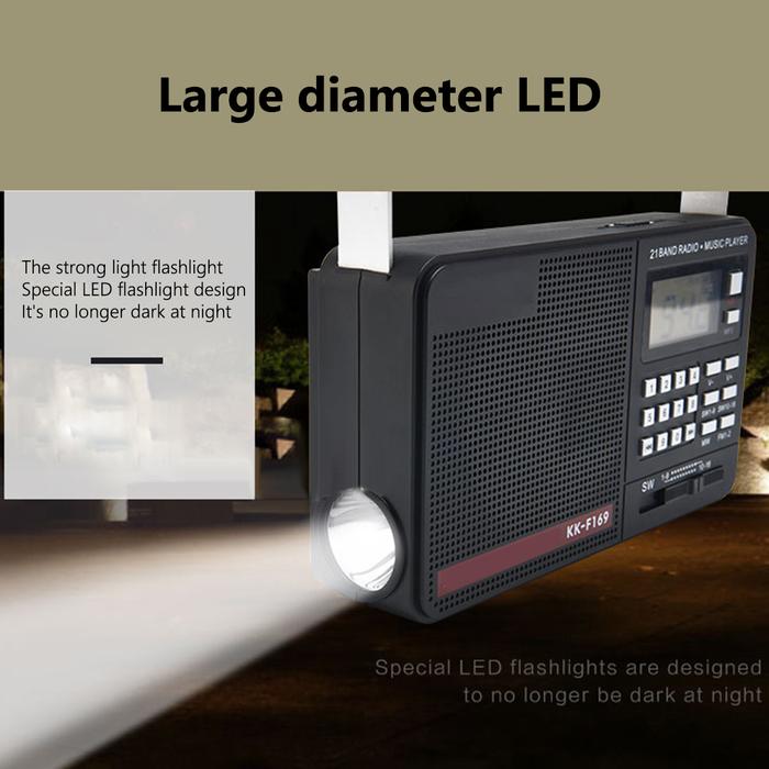 AM FM SW Elder MP3 Radio Digital Display 21 Full Band MP3 Radio