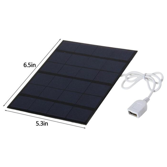Panel Surya Baru 6V Pelat Surya dengan USB untuk Baterai AA 3.5W 6V