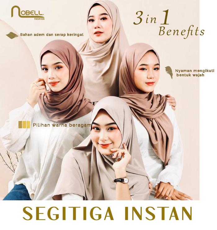 Segitiga Instan Hijab Jersey Premium - Nobell Fashion Fashion Kerudung Muslim