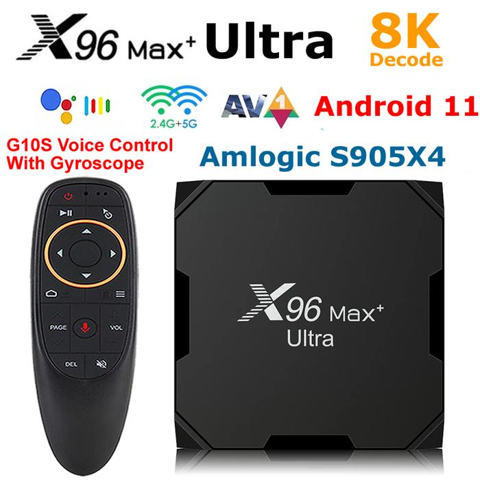 X96 Max Plus Ultra TV Box Android 11 Amlogic S905X4 4GB 64GB Media