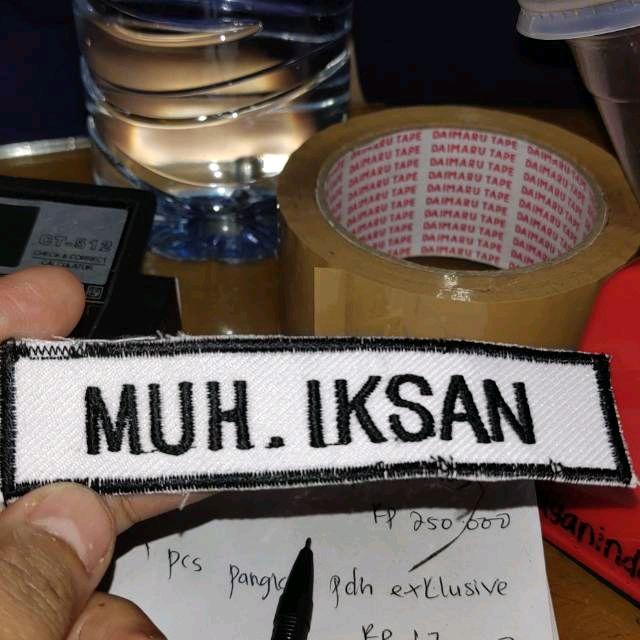 nama bordiran/papan nama bordir/nama bordir