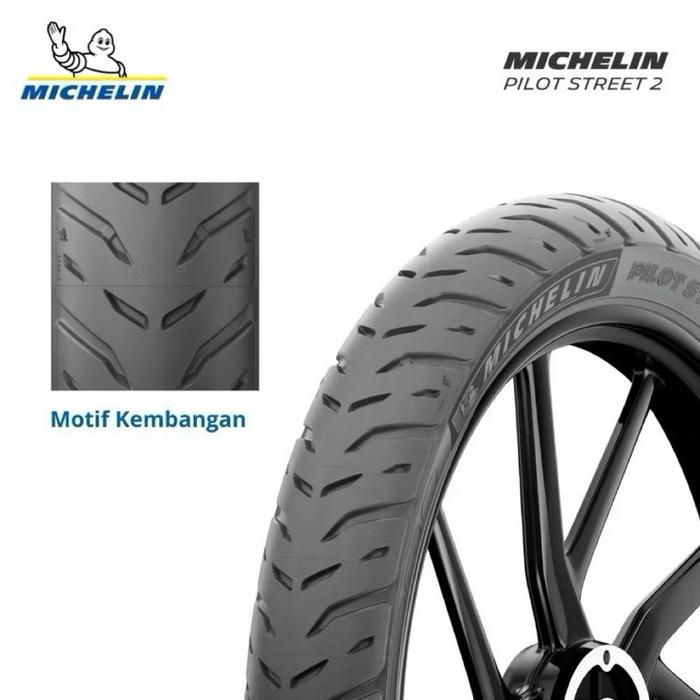 BAN MOTOR MICHELIN 130/70-13 TL ( PILOT STREET 2 ) FREE PENTIL BAN BELAKANG RING 13 TUBELESS NMAX PC