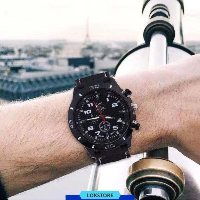 Jam Tangan Pria GT Sport Chrono Analog Grand Touring Quartz Silikon Rubber GT002