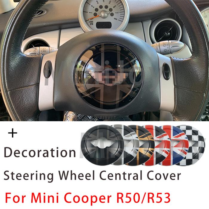 Union Jack Steering Wheel Center Panel Car Sticker For MINI Cooper