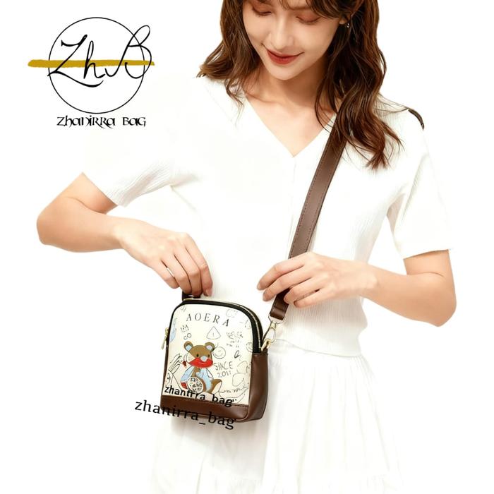 Tas Slingphone Wanita kekinian slingphone 2 ruang anti air AOERA LOTUS