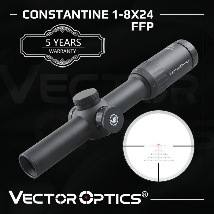 Vector Optics Constantine 1-8x24 FFP Riflescope 1/10MIL With IPX6