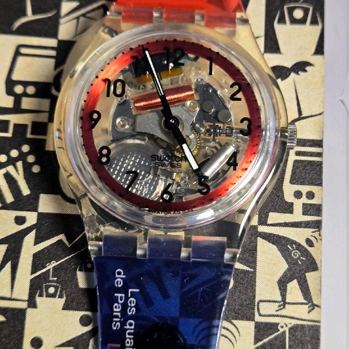 VINTAGE NEW OLD STOCK  RARE SWATCH ACCESS KEYWATCH  FRANCE 1996