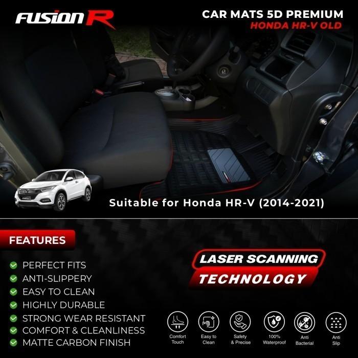 Fusion R Karpet Mobil 5D Honda HRV / Karpet Lantai Mobil Premium Car Carpet Carbon New