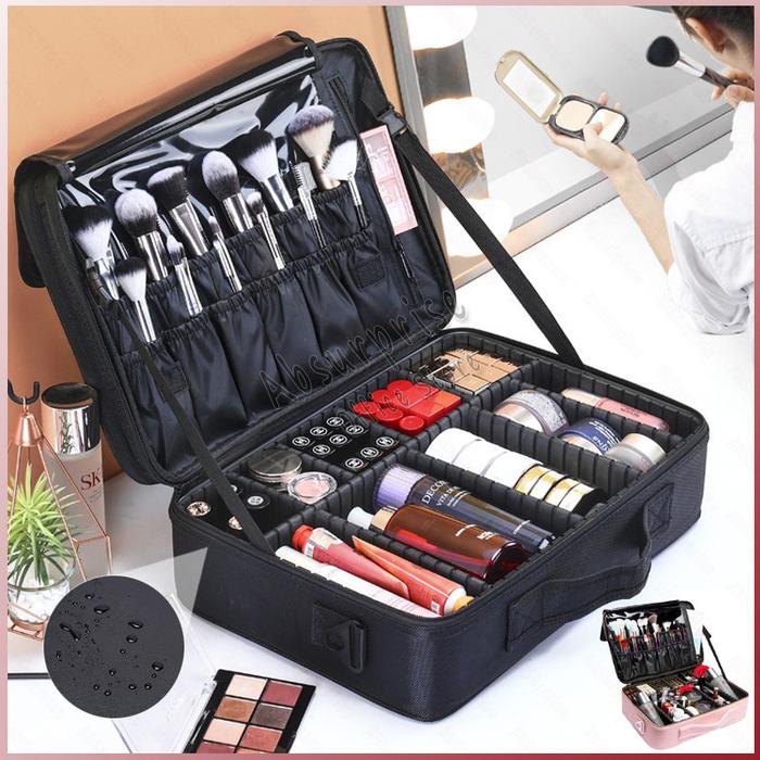 New Colour Tas Kosmetik Tas Make up PU Beauty Case Tas Makeup Lampu / LED Makeupartist Bag MUA Beaut