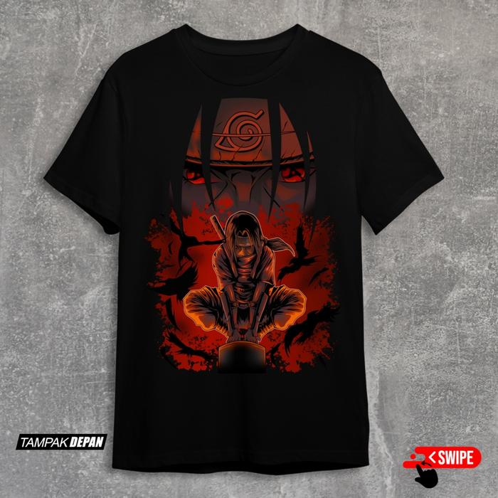 KAOS ANIME NARUTO ITACHI UCHIHA BUKAN OVERSIZE