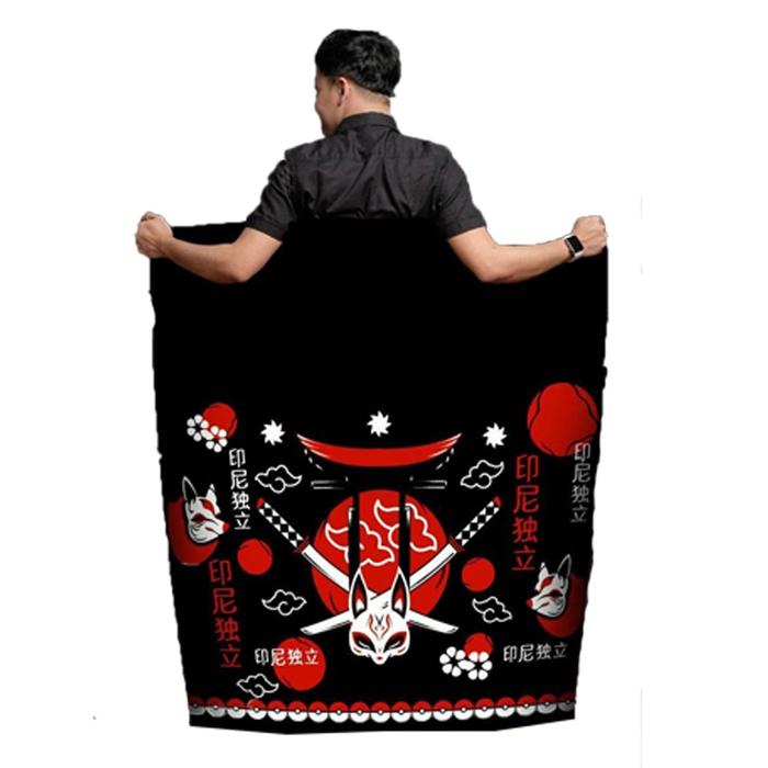 Sarung Batik Motif Cat Akatsuki Sakura Japanese Sarung Gus Azmi Sarung Milenial anak muda