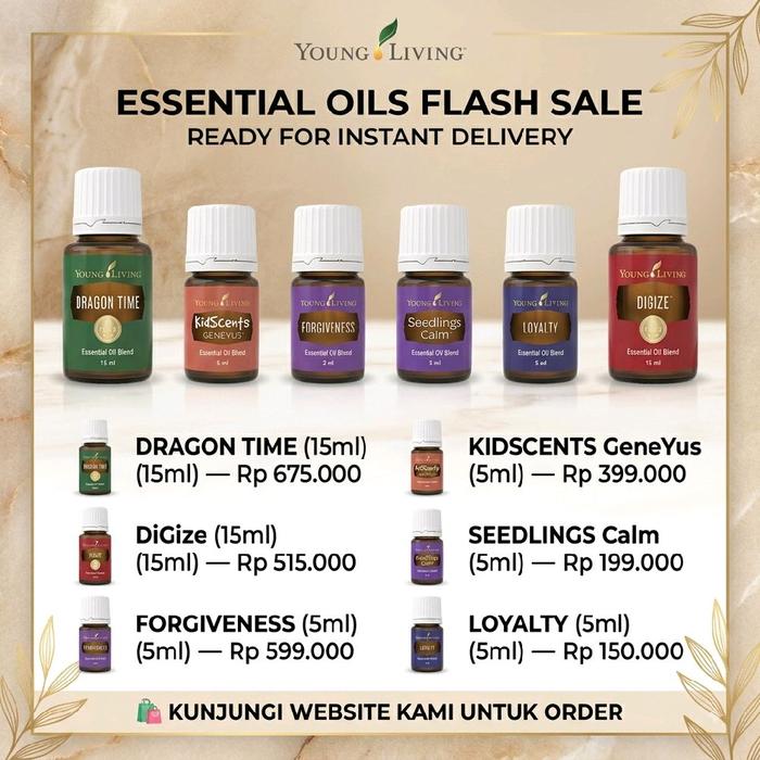 Young Living Essential Oils Flash Sale - Dragon Time, Kidscents GeneYus, DiGize, Seedlings Calm, For