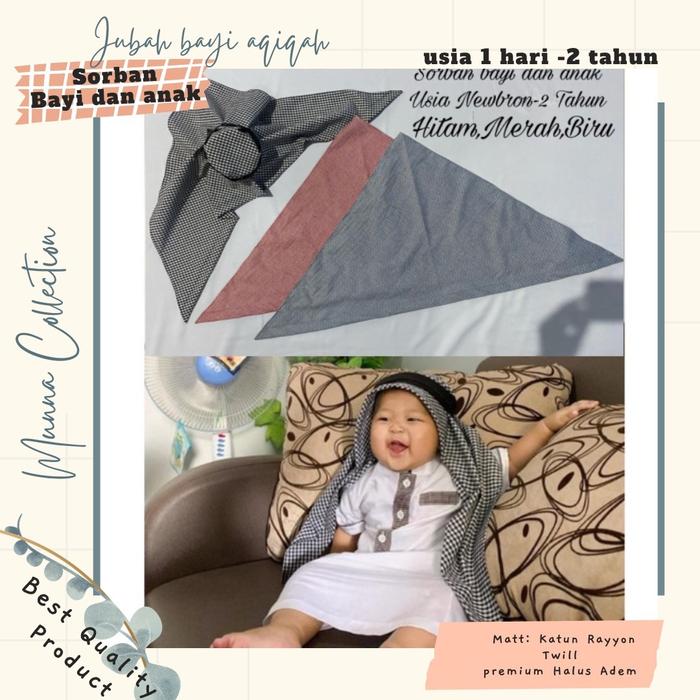 Sorban dan igal kepala saja  anak laki-laki/imamah bayi/sorban bayi dan anak/sorban instan anak/best