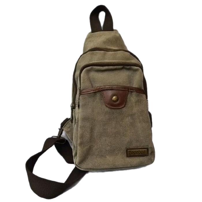 ZAPATOS Leather Canvas Crossbody Bag Original