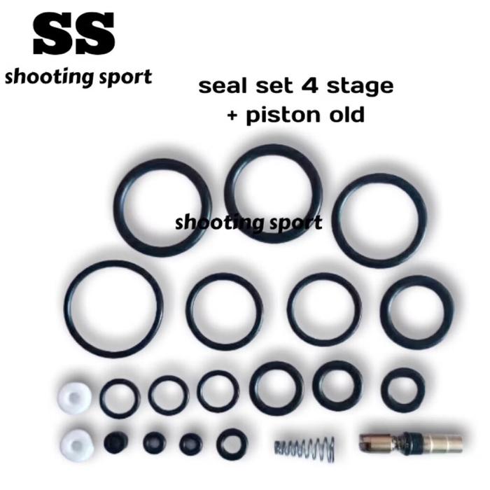 Seal Set 4 Stage + piston old, Sil Pompa Pcp 4 Stage, Oring sil Pompa Pcp, Sparepart Pompa Pcp