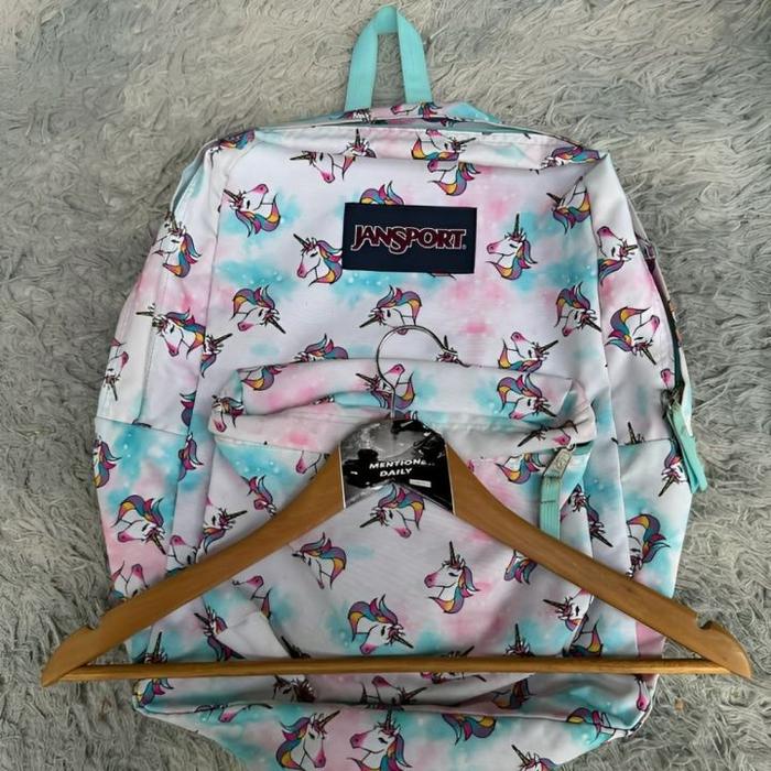 Tas JanSport Superbreak Backpack unicorn Terbaru Ruang Besar & Waterproof/Water Resistant
