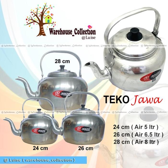 Teko air aluminium 24/26/28 Cor Jawa Maspion /Ceret masak air/ceret air panas