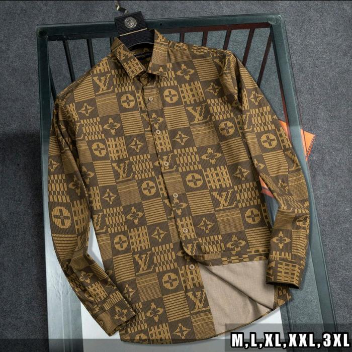 KEMEJA PANJANG PRIA IMPORT BRANDED LV'9921 MIROR