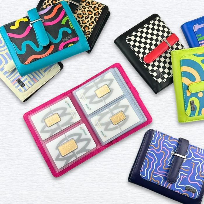 Dompet Card Holder Wallet Tempat Kartu Atm Emas Logam Mulia Antam 53 Slot Kulit Imitasi