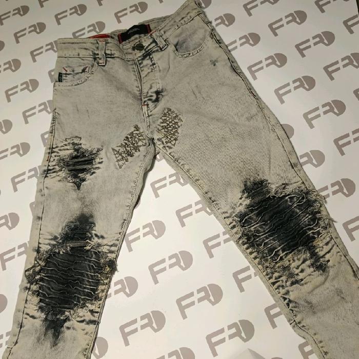 Celana Jeans Denim Ham! Jeansku by Denim it up M1 Tri Biker Snowish Smoke