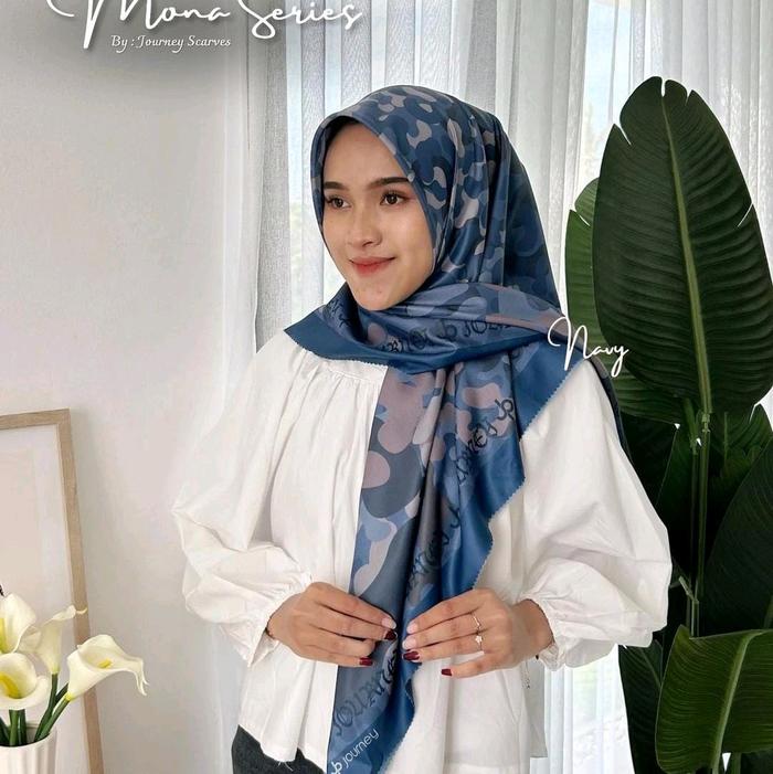 segiempat journey kw jilbab journey voal motif journey kw premium Kerudung