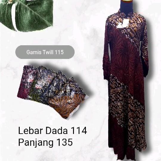 Batik Gamis Twill Azvitex