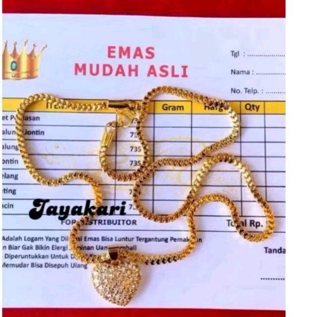 kalung emas alta yellow murni 24k perhiasan free nota