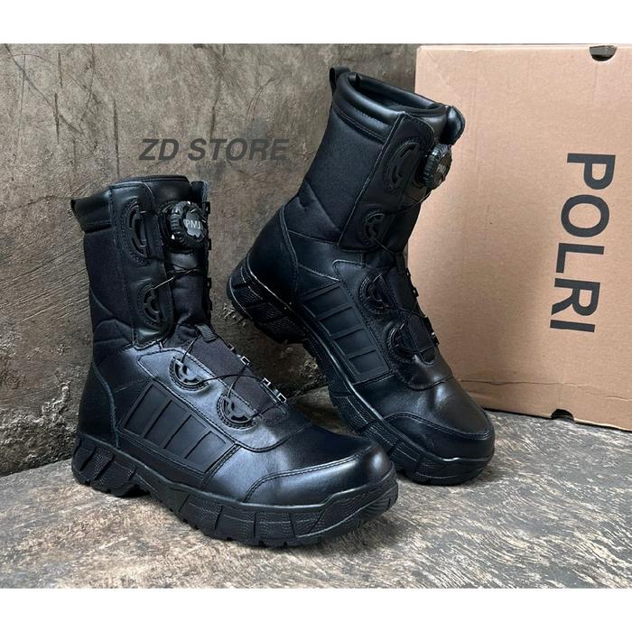 SEPATU PDL TACTICAL JATAH POLRI TAHUN 2025 TALI PUTAR WARNA HITAM