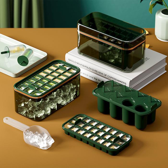 Ice Cube Stencil Large Capacity Ice Tray Ice Box with Lid  Ice