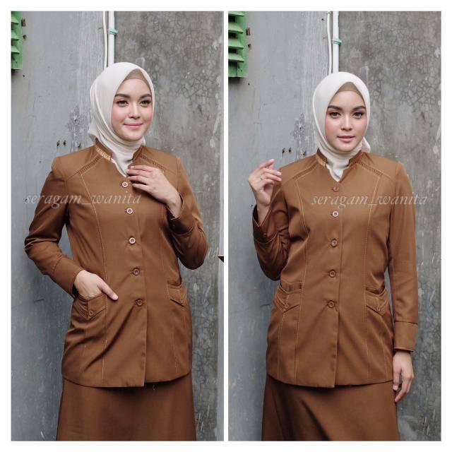 New!!! Seragam Guru Khaki / Pns Gelap / Pemda Aceh