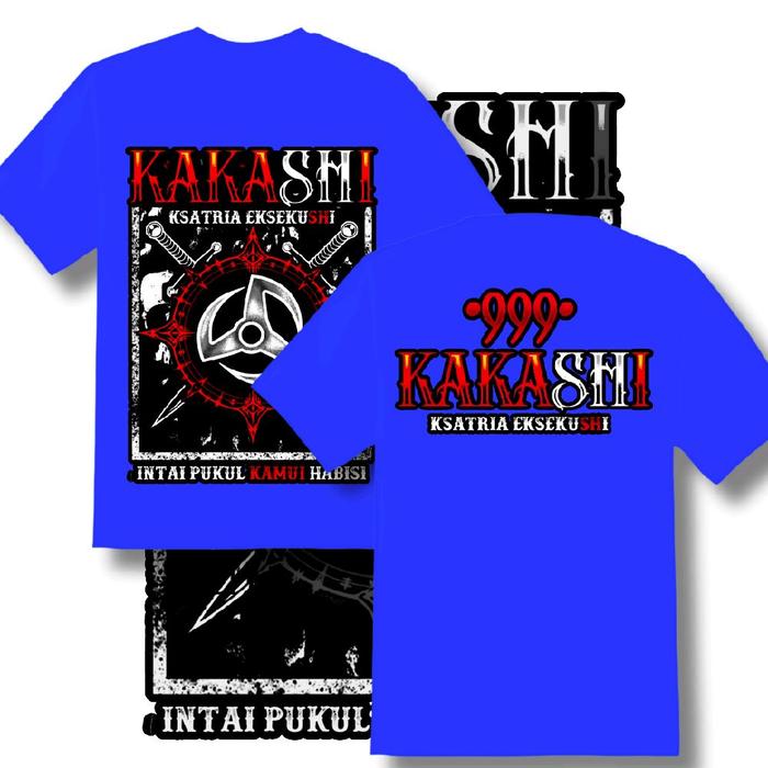 Kaos Kakashii PSHT Unisex Hitam Lengan Pendek & Panjang Oblong Bulu Lembut Nyaman Polos Pria Wanita 