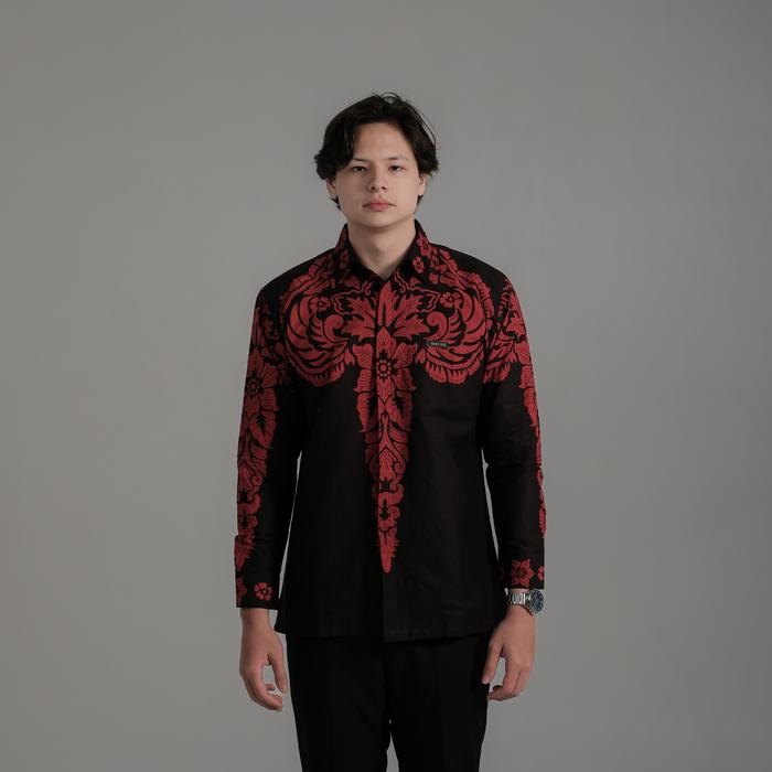 Batik Arkana Slimfit Prabu Merah – Batik Pria Premium
