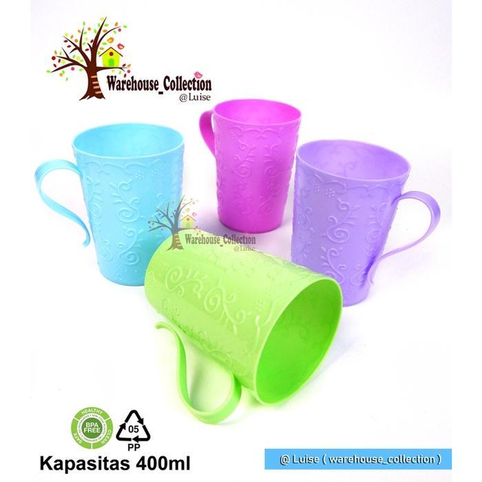 GELAS PLASTIK EMBOS / GELAS PLASTIK CANTIK  /  GELAS PLASTIK 9911 / MUG PLASTIK75