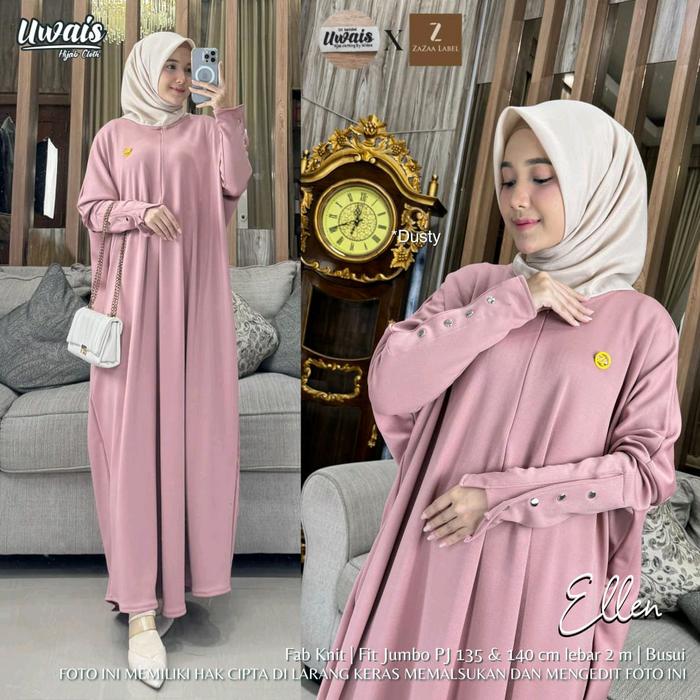 ellen kaftan best seller fab knit ld jumbo panjang 135 &140 lebar bawh 2 meter busui friendly merk u