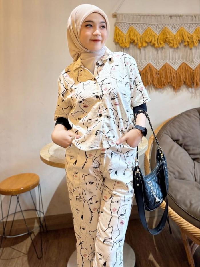 SAMANTA ONE SET-stelan daily wanita-one set wanita-stelan wanita keren-ootd wanita keren-one set mot