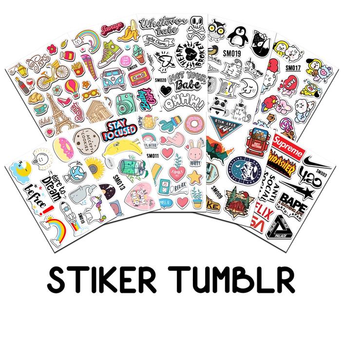 Stiker Box Momo 1 Box isi 100 Lembar Sticker Glitter