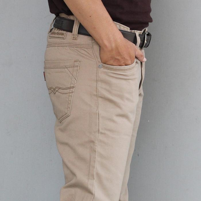 celana kanvas minyak ALVINO original pria Kualitas Original bahan tebal adem krem mocca hitam abu Mo