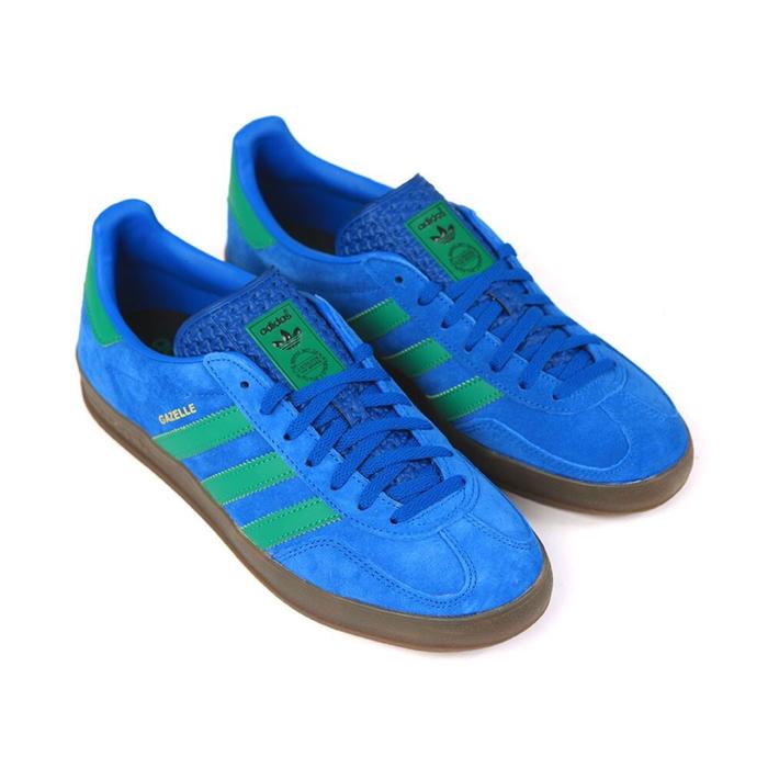 Adidas Gazelle Indoor Bern Biru Hijau Sepatu Kasual untuk Pria dan Wanita - Shoes, Casual
