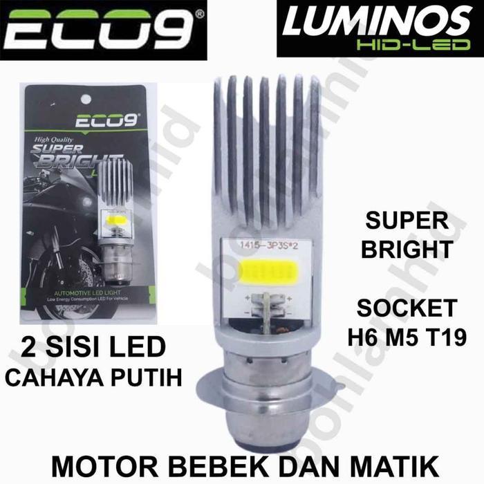Lampu Motor LED LUXIMOS SHOGUN 125 Bohlam ECO9 H6 PNP M5 T19 Putih