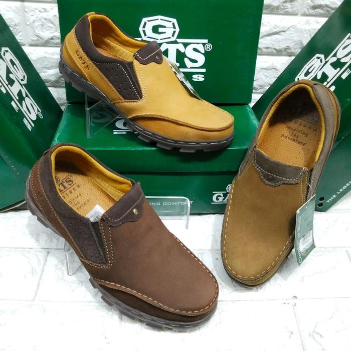 Sepatu Gats To 2205 Original Kulit Pria Model Kasual Flat Shoes