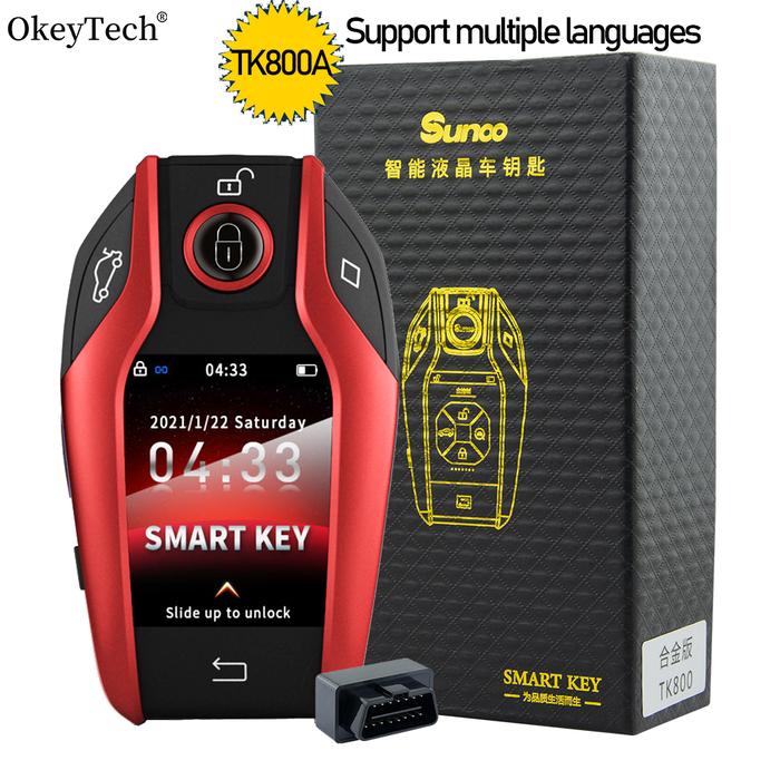 TK800A Kunci Pintar LCD Kunci Mobil Remote Butik Modifikasi Universal