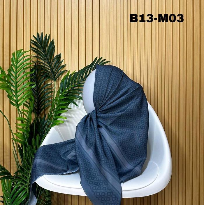 Jilbab Segi Empat Premium Voal Scarf Wanita - Kerudung, Square, Muslim ⁠polycotton zv new navy