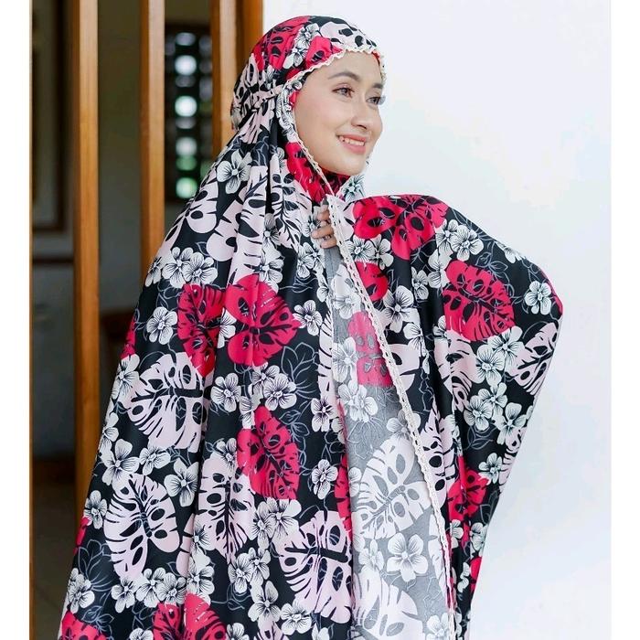 mukena kaos motif mukena hyegt traveling Panjang Mukenah Dewasa