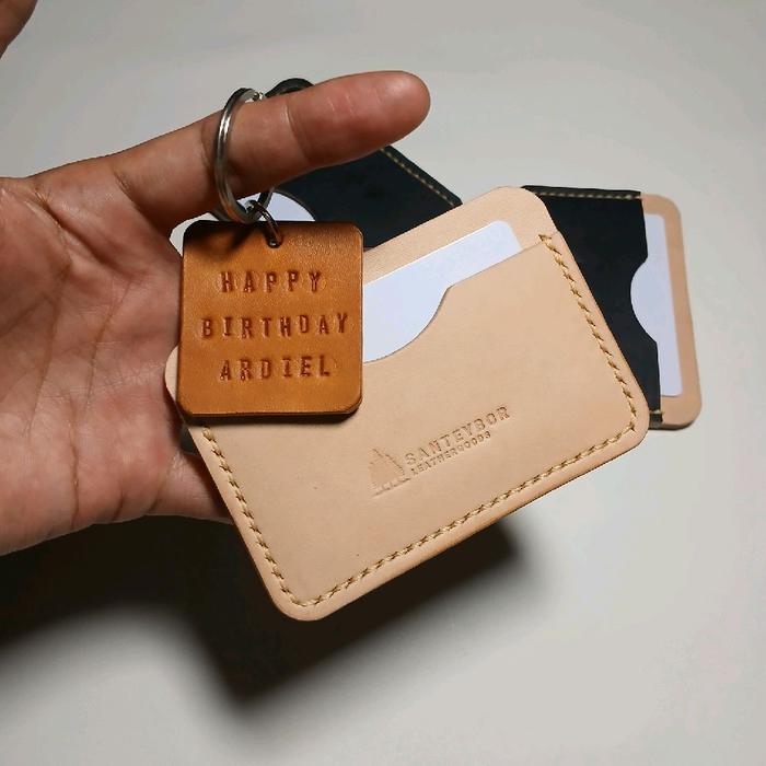 Dompet kartu card holder kulit asli / WEKAS / Kado souvenir hadiah gift merchandise