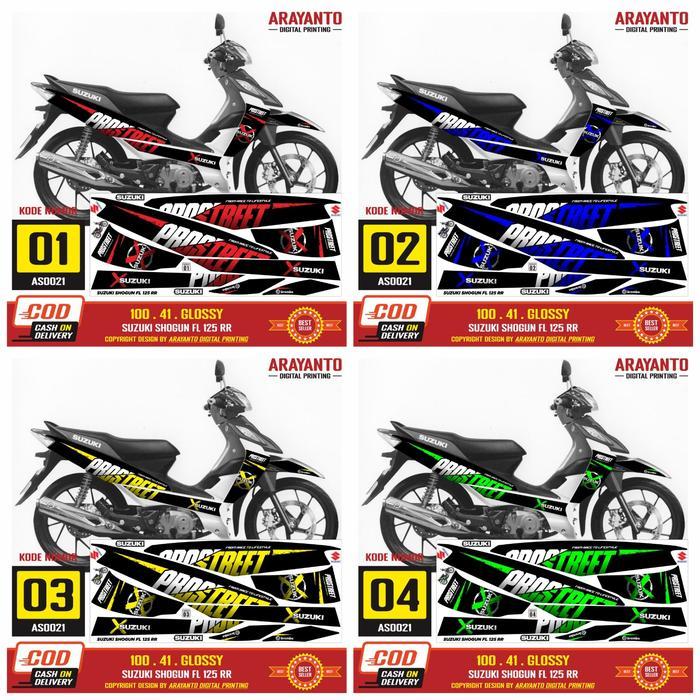 Stiker Striping Suzuki Shogun FL 125 RR Variasi Decal AS0021 Grafis