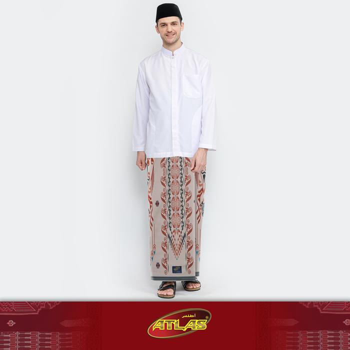 Sarung ATLAS Universal 655 Dobby Kembang A6-DFA SJ Cream