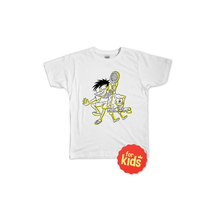 T-Shirt Si Juki x Spongebob White Shadow Kids