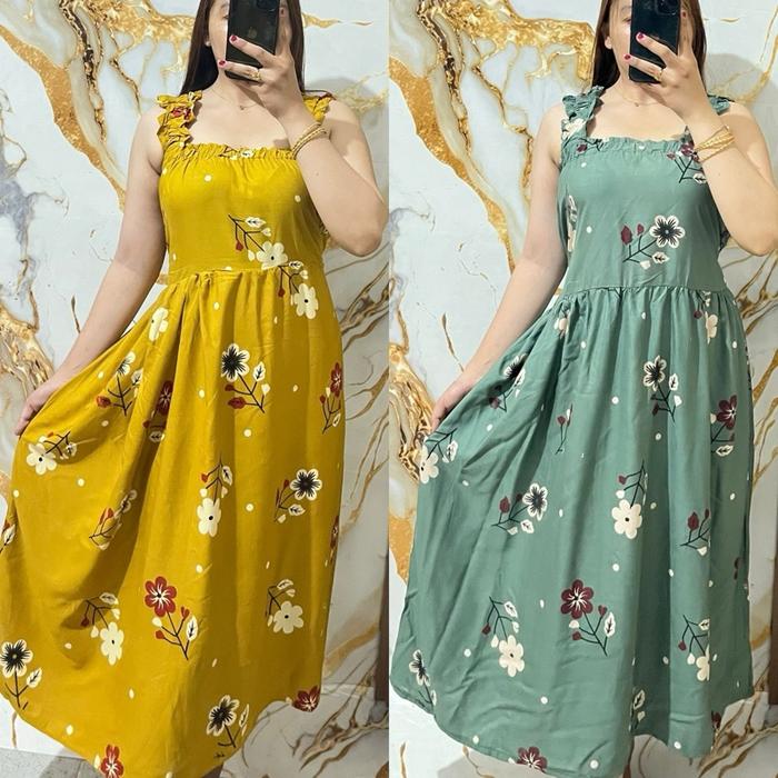 Daster Sexy Yukensi Bahan Rayon LD 110 - Wanita - Dress, Serut, Katun, Tidur, Kancing, Busui, Bali, 