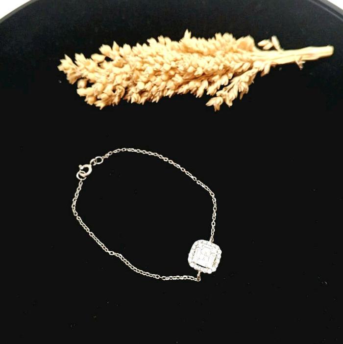 Gelang Rantai Dewasa Lapis emas Putih