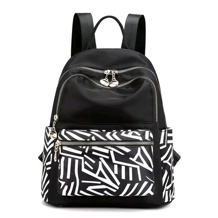 tas ransel wanita chibao import motif zebra